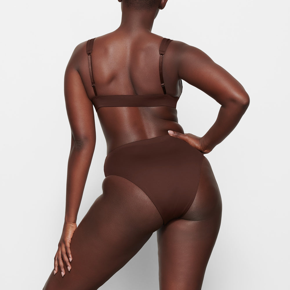 Haut de Bikini Skims SWIM PLUNGE Chocolat | 537JYOBGH