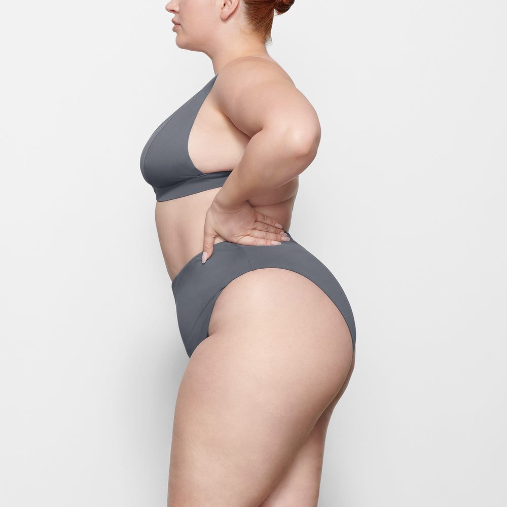 Haut de Bikini Skims SWIM PLUNGE Grise Foncé | 821NKIRYJ