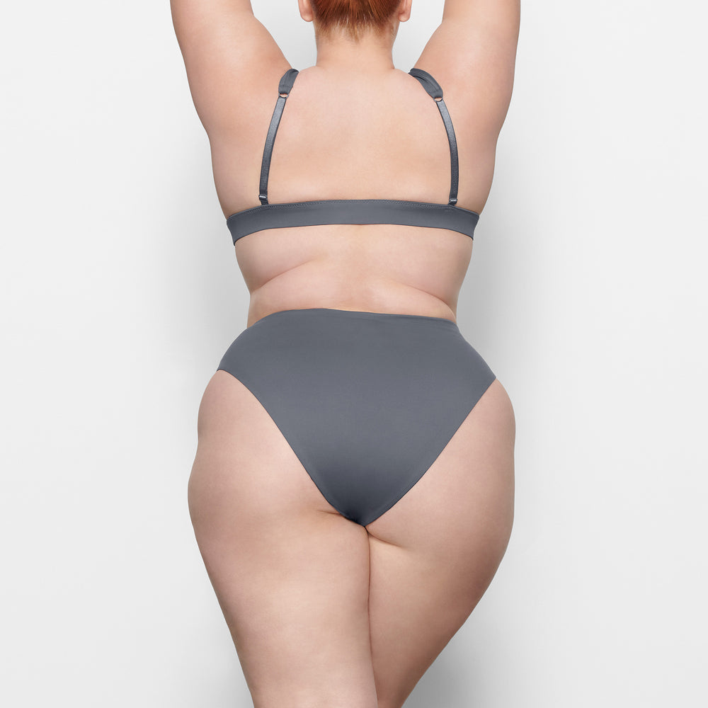 Haut de Bikini Skims SWIM PLUNGE Grise Foncé | 821NKIRYJ