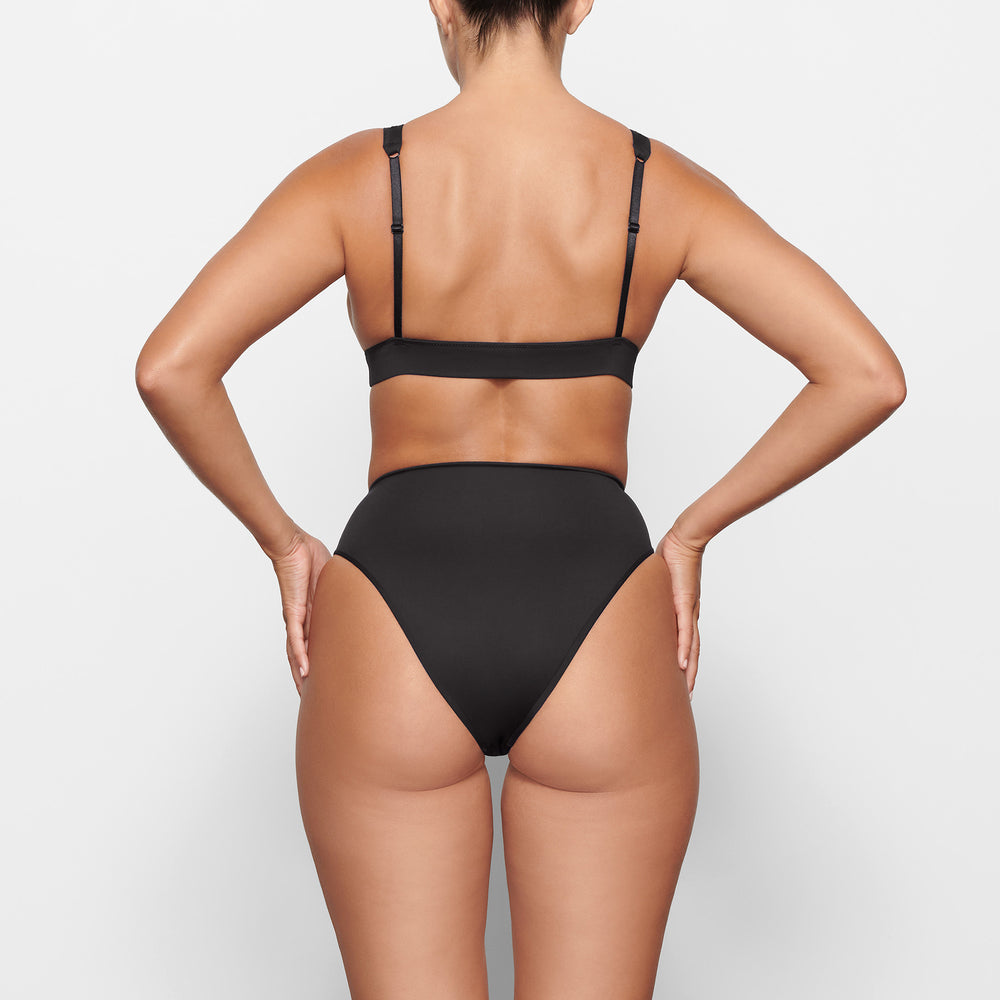 Haut de Bikini Skims SWIM PLUNGE Noir | 856SMZTQJ
