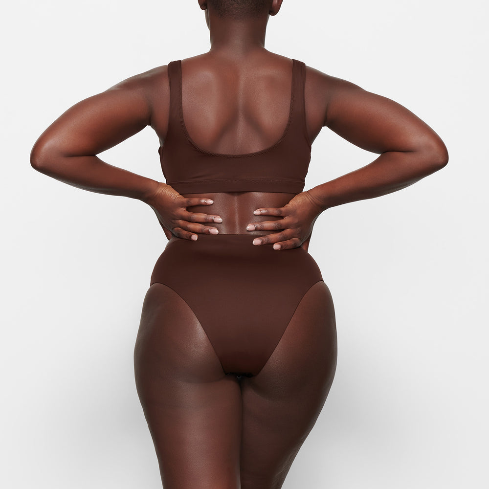 Haut de Bikini Skims SWIM TANK Chocolat | 329BSQMJO
