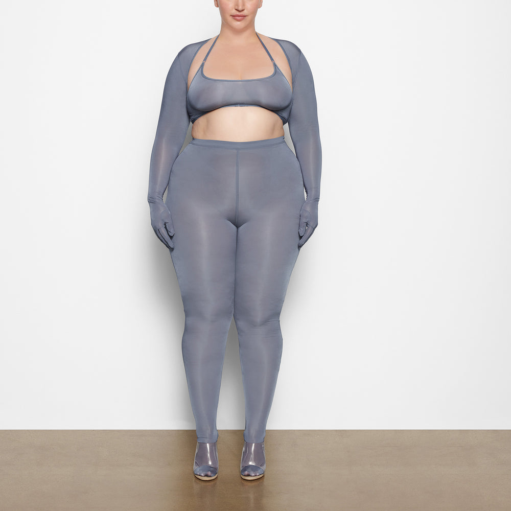 Huat Skims JELLY SHEER SHOULDER SLEEVE Grise Bleu | 563OLZQGU