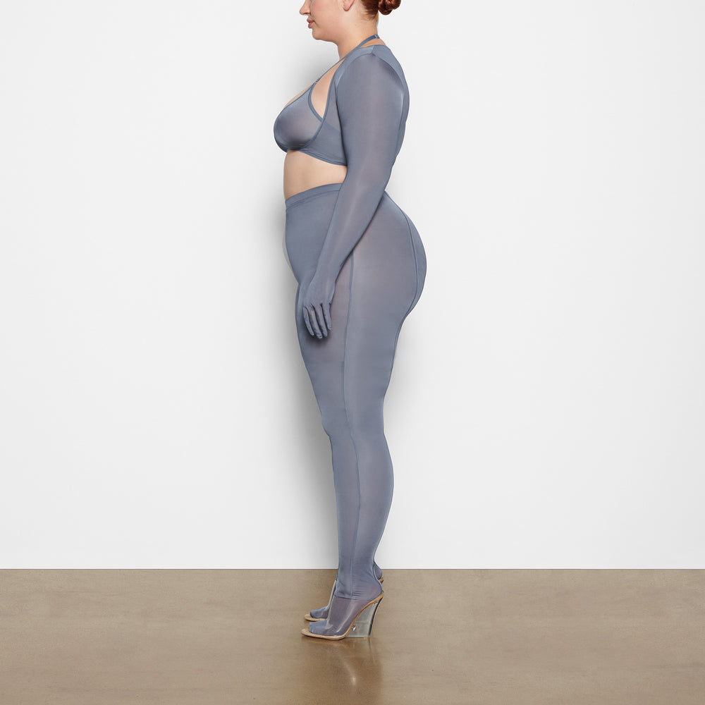 Huat Skims JELLY SHEER SHOULDER SLEEVE Grise Bleu | 563OLZQGU