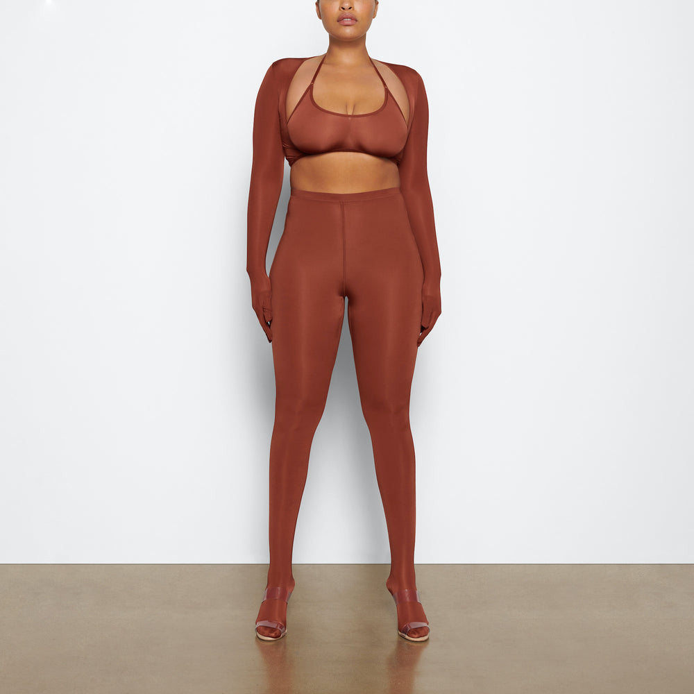 Huat Skims JELLY SHEER SHOULDER SLEEVE Marron | 410XGRPYN