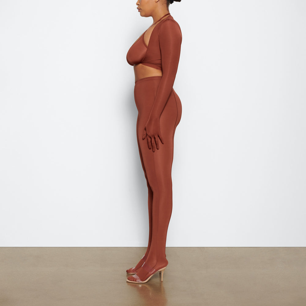 Huat Skims JELLY SHEER SHOULDER SLEEVE Marron | 410XGRPYN