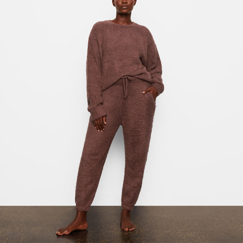 Joggers Skims COZY KNIT UNISEX Rouge Foncé | 391EKCIHX