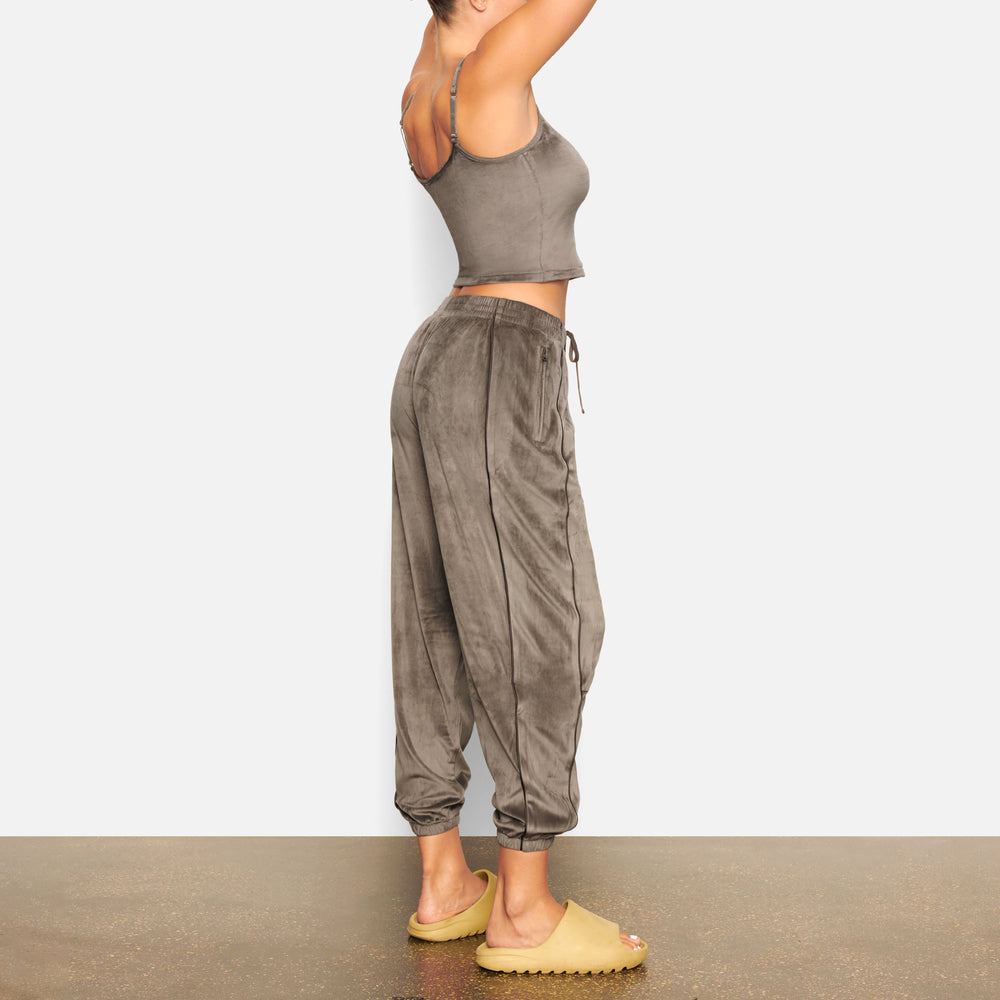 Joggers Skims VELOUR OVERSIZED Grise Foncé | 305BYIXLG