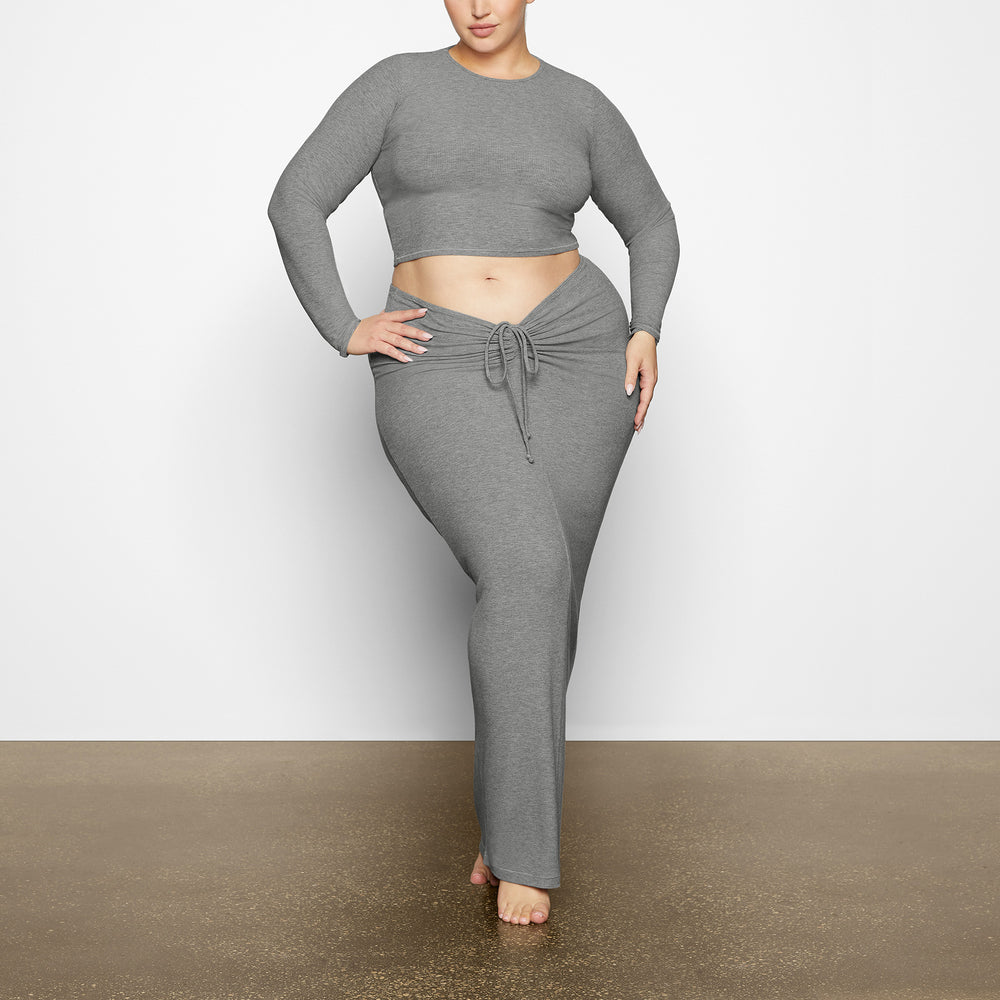 Jupe Skims SOFT LOUNGE RUCHED LONG Grise | 251XMADRT