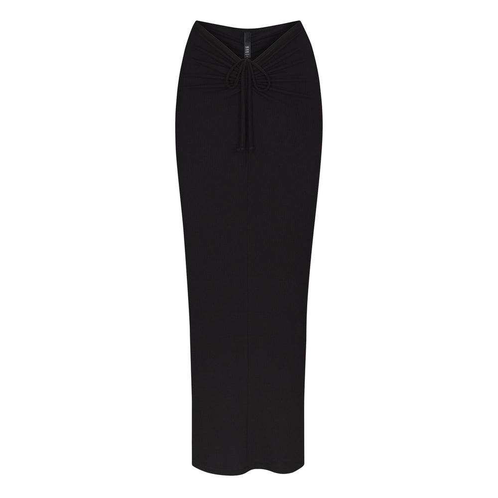 Jupe Skims SOFT LOUNGE RUCHED LONG Noir | 834HIWPAD
