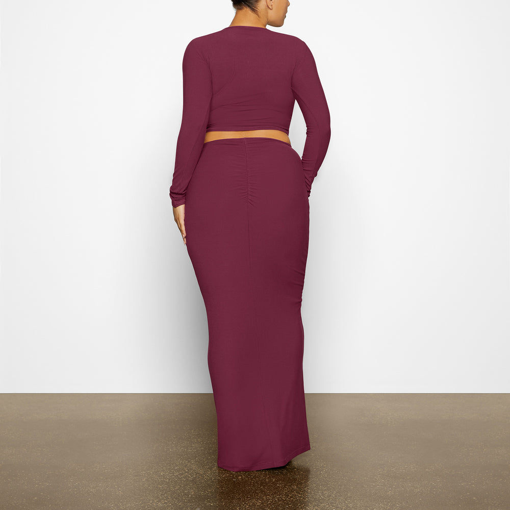 Jupe Skims SOFT LOUNGE RUCHED LONG Violette | 453MXTLWJ