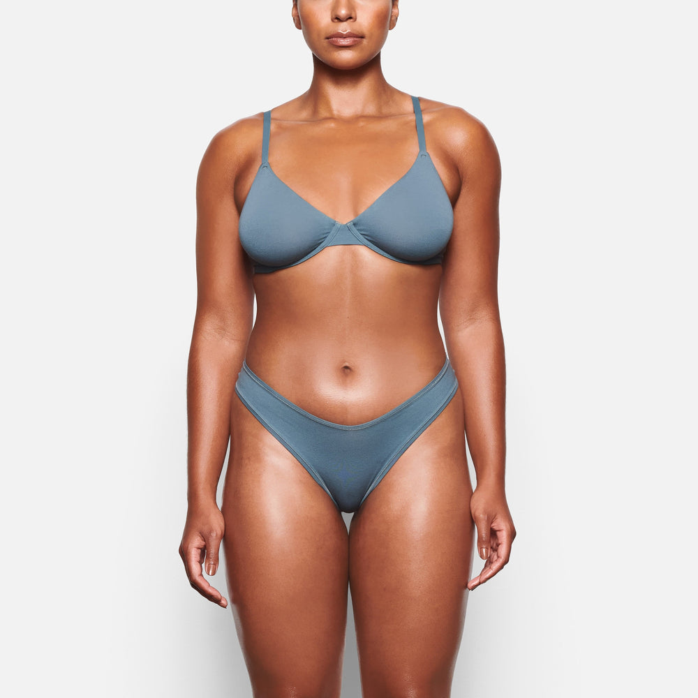Lanières Skims COTTON JERSEY DIPPED Bleu | 756RFKXYP