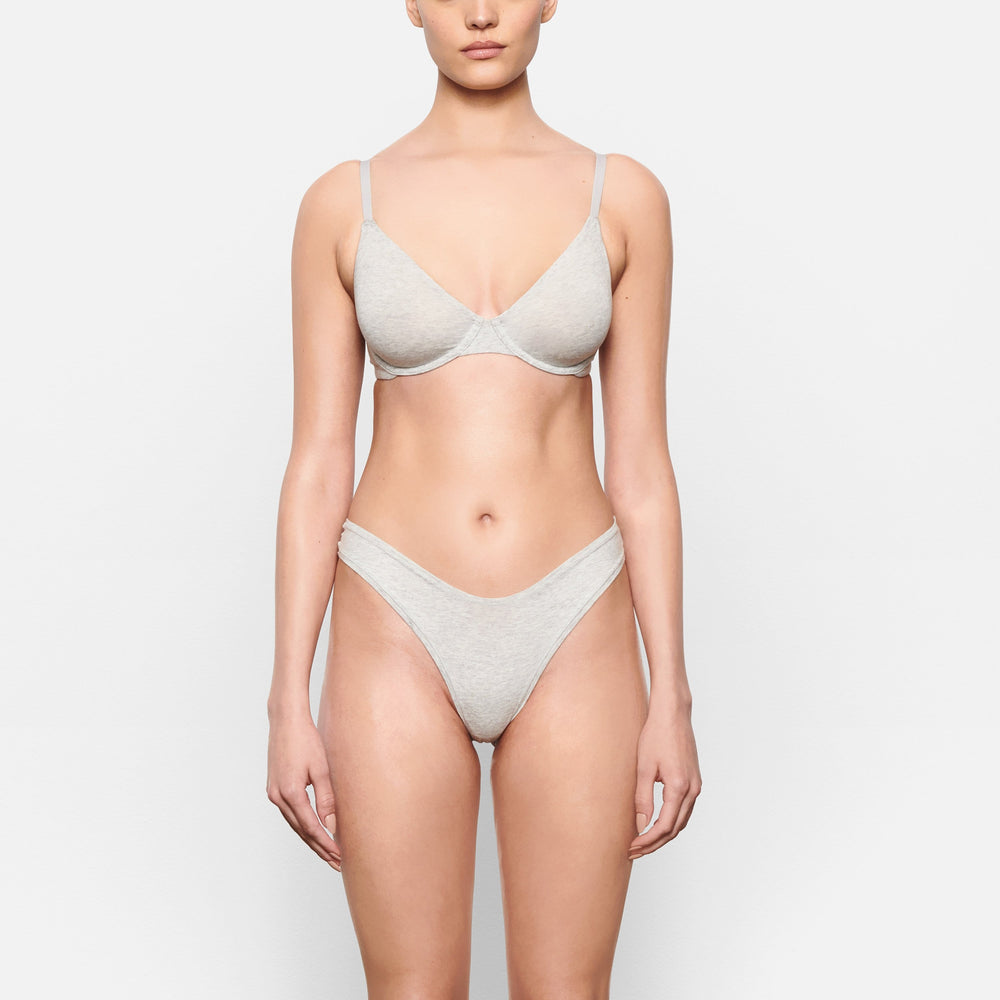 Lanières Skims COTTON JERSEY DIPPED Grise Clair | 973SMGEYX