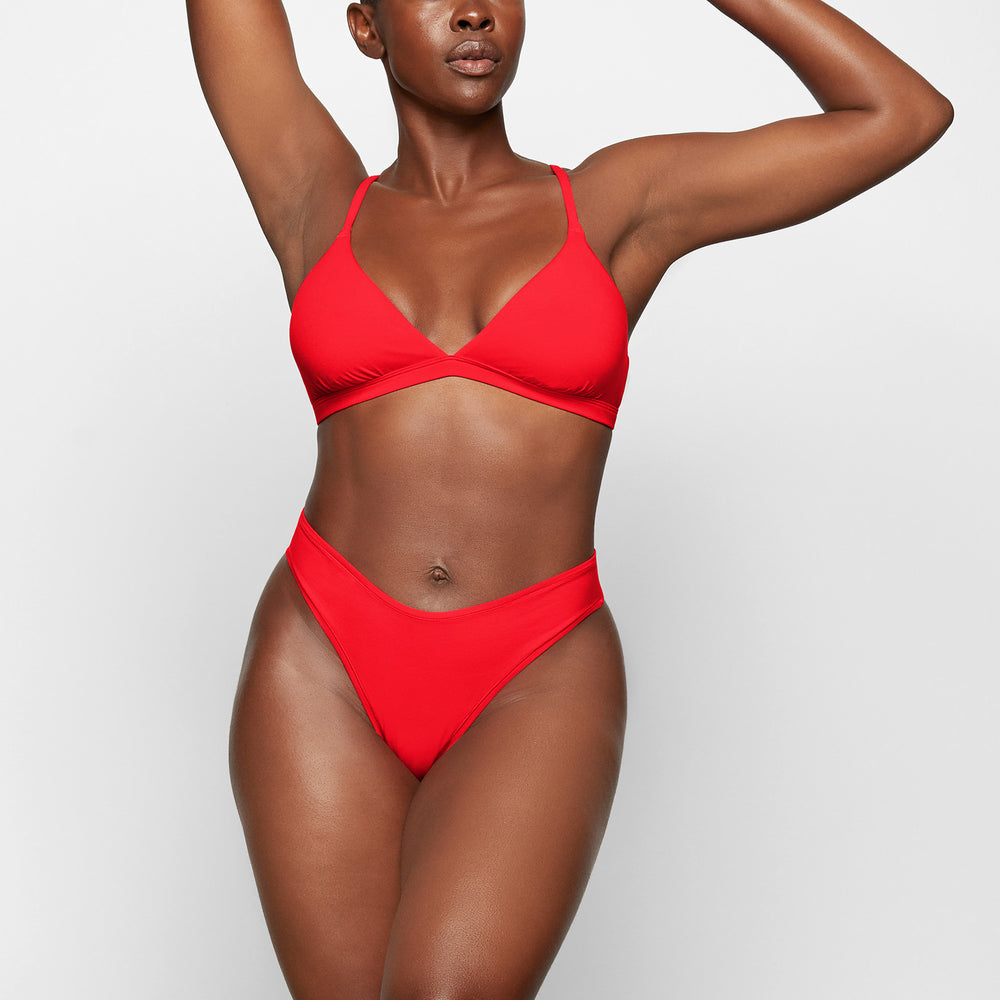 Lanières Skims COTTON JERSEY DIPPED Rouge | 069BPXAFY
