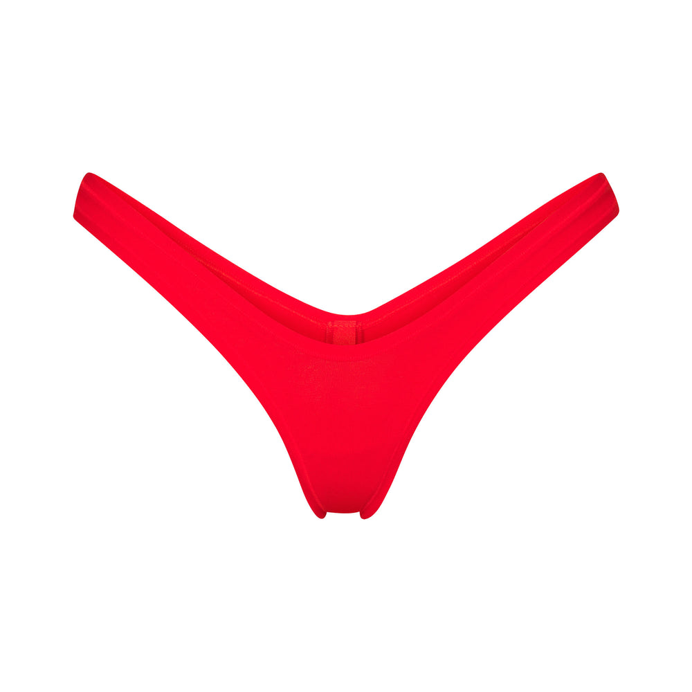 Lanières Skims COTTON JERSEY MICRO DIPPED Rouge | 452ZNEMFW
