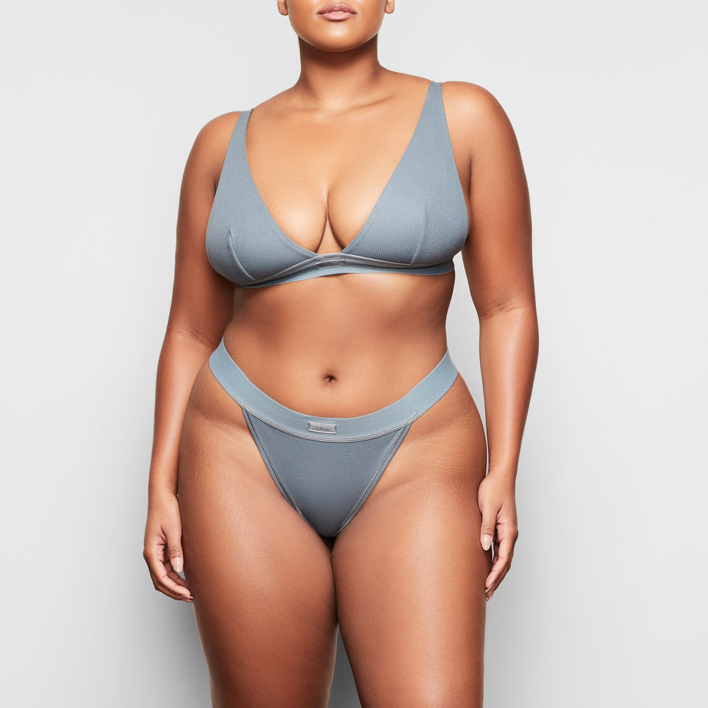 Lanières Skims COTTON RIB Bleu | 271VLZJCI