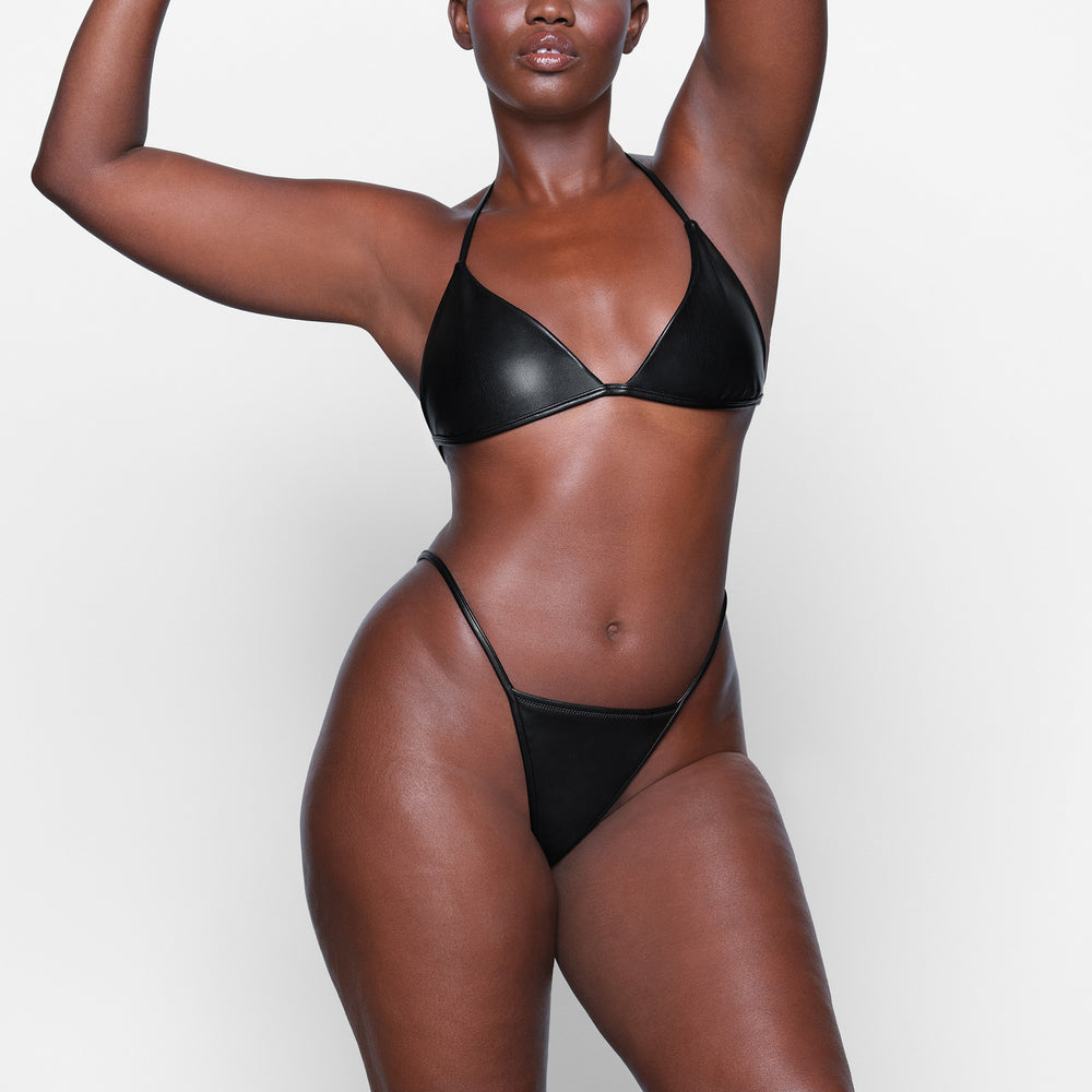 Lanières Skims FAUX LEATHER STRING Noir | 874UCWJOF