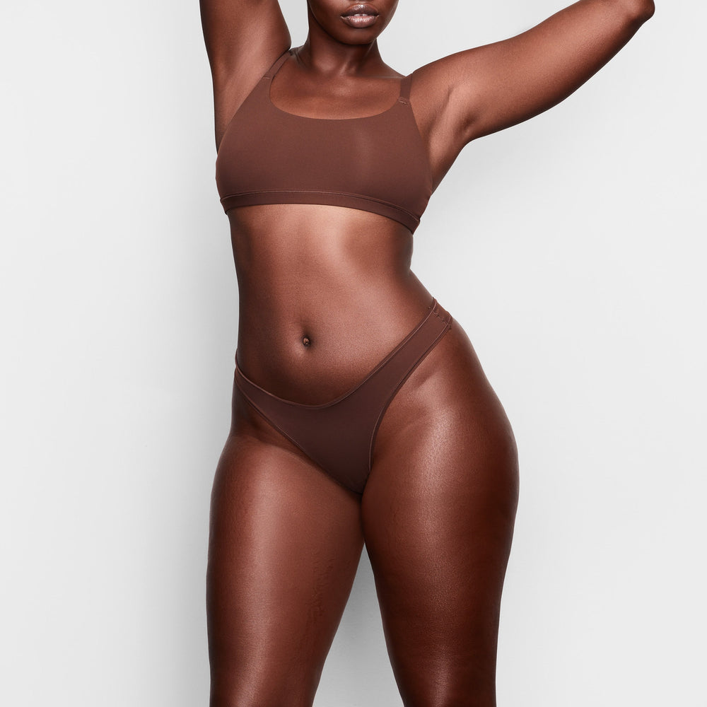 Lanières Skims FITS EVERYBODY DIPPED FRONT Chocolat | 049VGRZWS