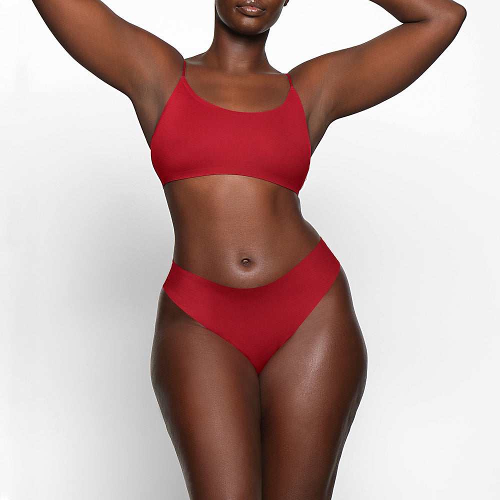 Lanières Skims FREE CUT MID WAIST Rouge Foncé | 051LEQATI