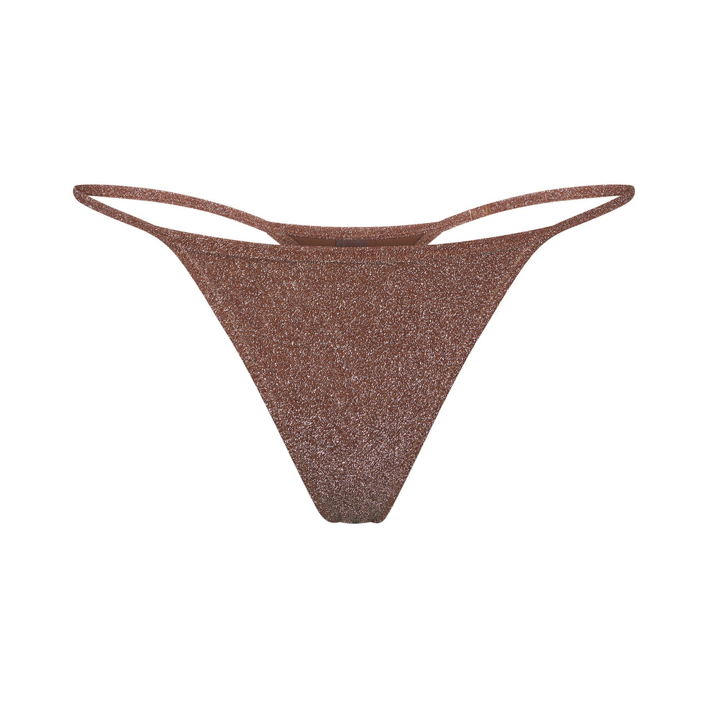 Lanières Skims GLITTER SWIM STRING Marron | 274EUBJCQ