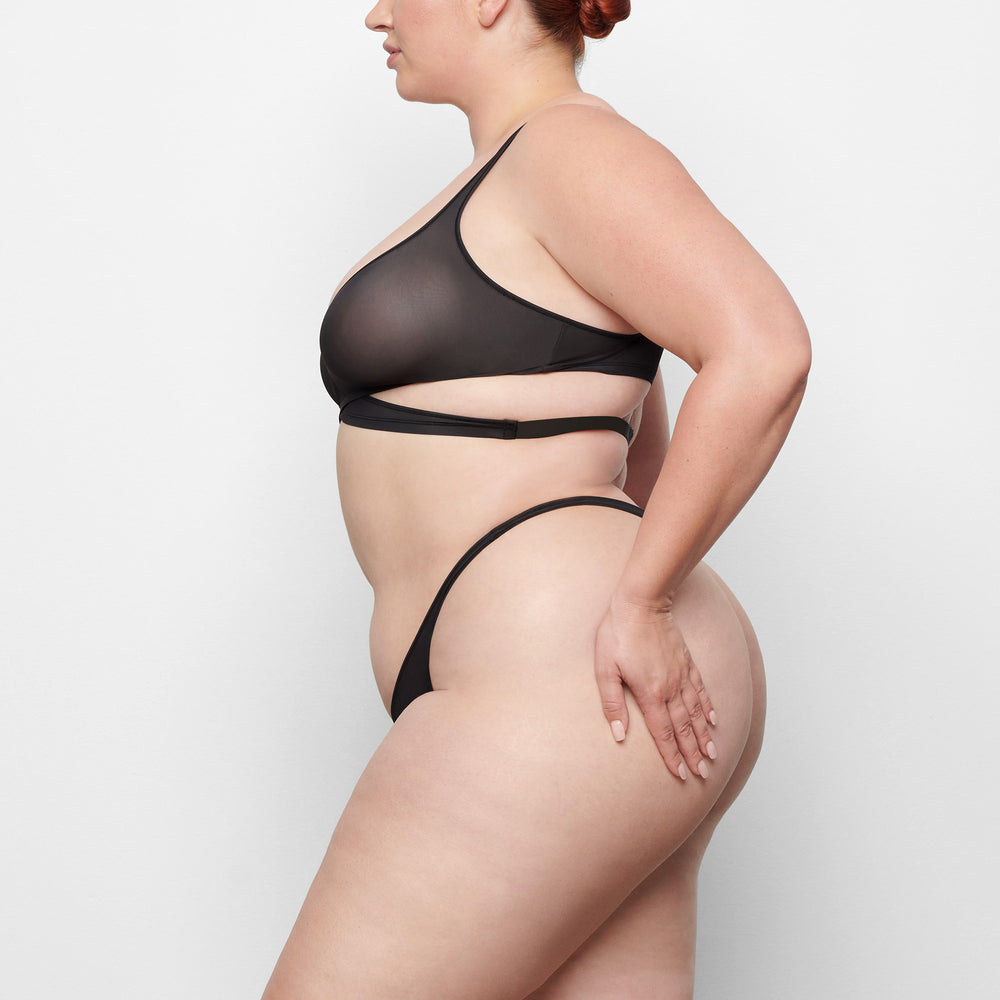 Lanières Skims JELLY SHEER HIGH CUT Noir | 748MRCYLA