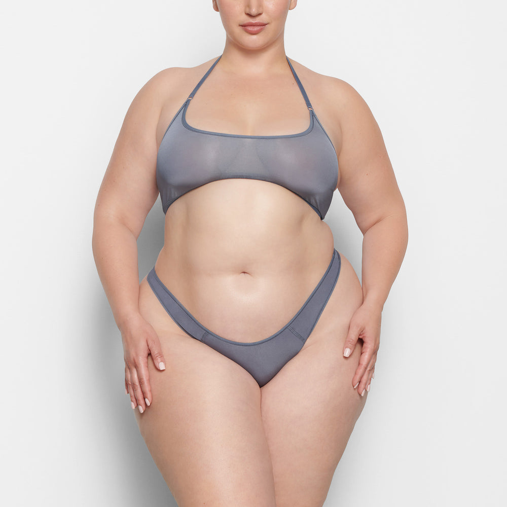 Lanières Skims JELLY SHEER SEAMED DIPPED Grise Bleu | 426KGLSEW