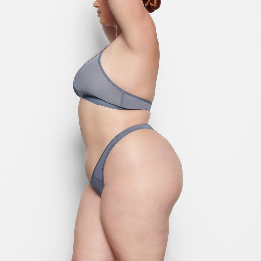 Lanières Skims JELLY SHEER SEAMED DIPPED Grise Bleu | 426KGLSEW