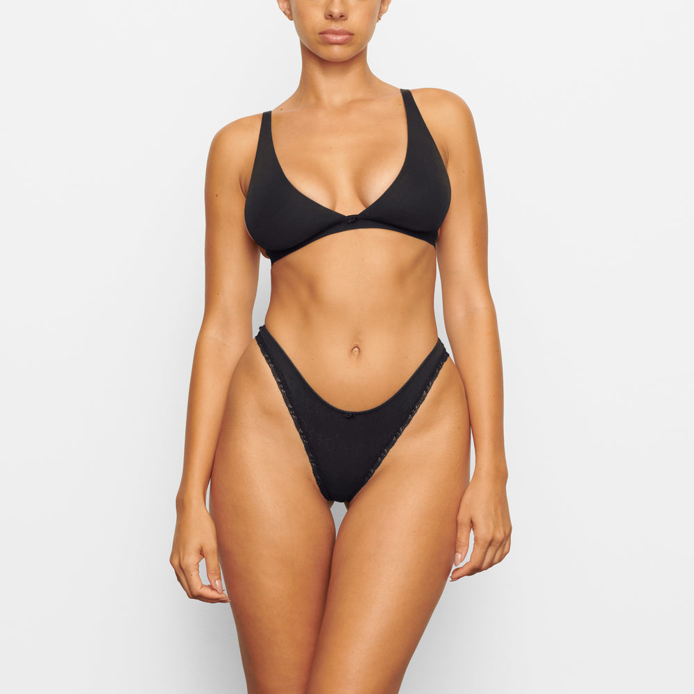 Lanières Skims LACE POINTELLE Noir | 604WEPMGV