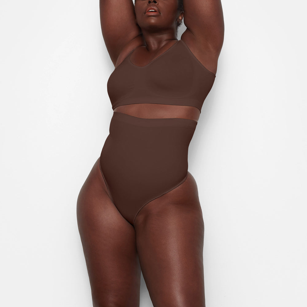 Lanières Skims SCULPTING HIGH WAIST Chocolat | 571ZAOHXB