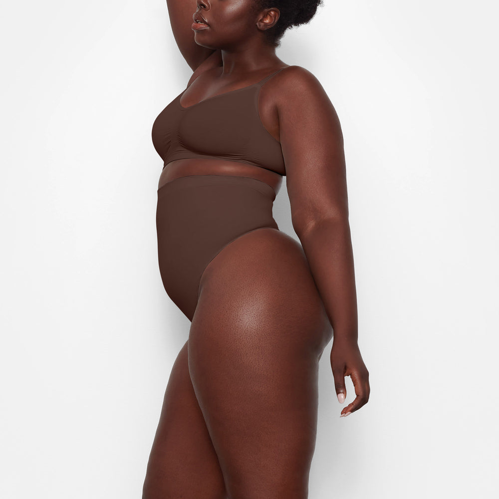 Lanières Skims SCULPTING HIGH WAIST Chocolat | 571ZAOHXB