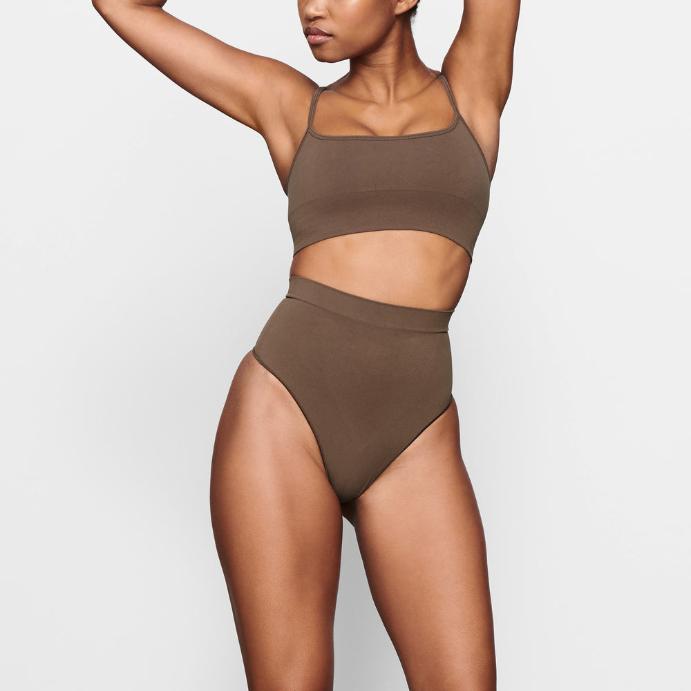 Lanières Skims SCULPTING MID WAIST Abricot | 743KFURYC