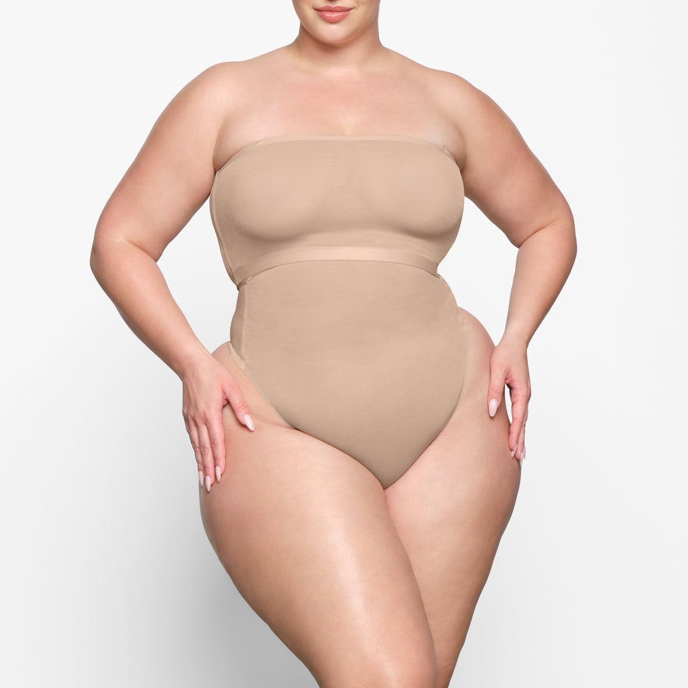 Lanières Skims SHEER SCULPT HIGH WAIST Beige | 812DSLCFE