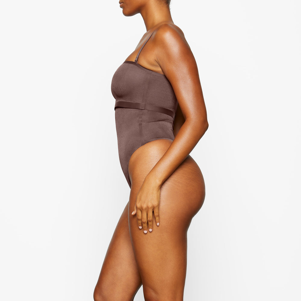 Lanières Skims SHEER SCULPT HIGH WAIST Chocolat | 412VFBAER