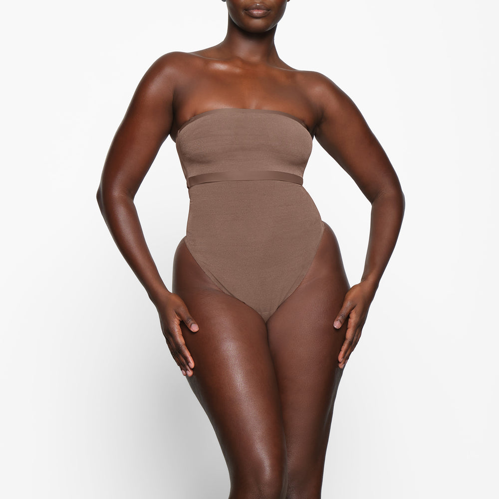 Lanières Skims SHEER SCULPT HIGH WAIST Marron | 907KPBZRN