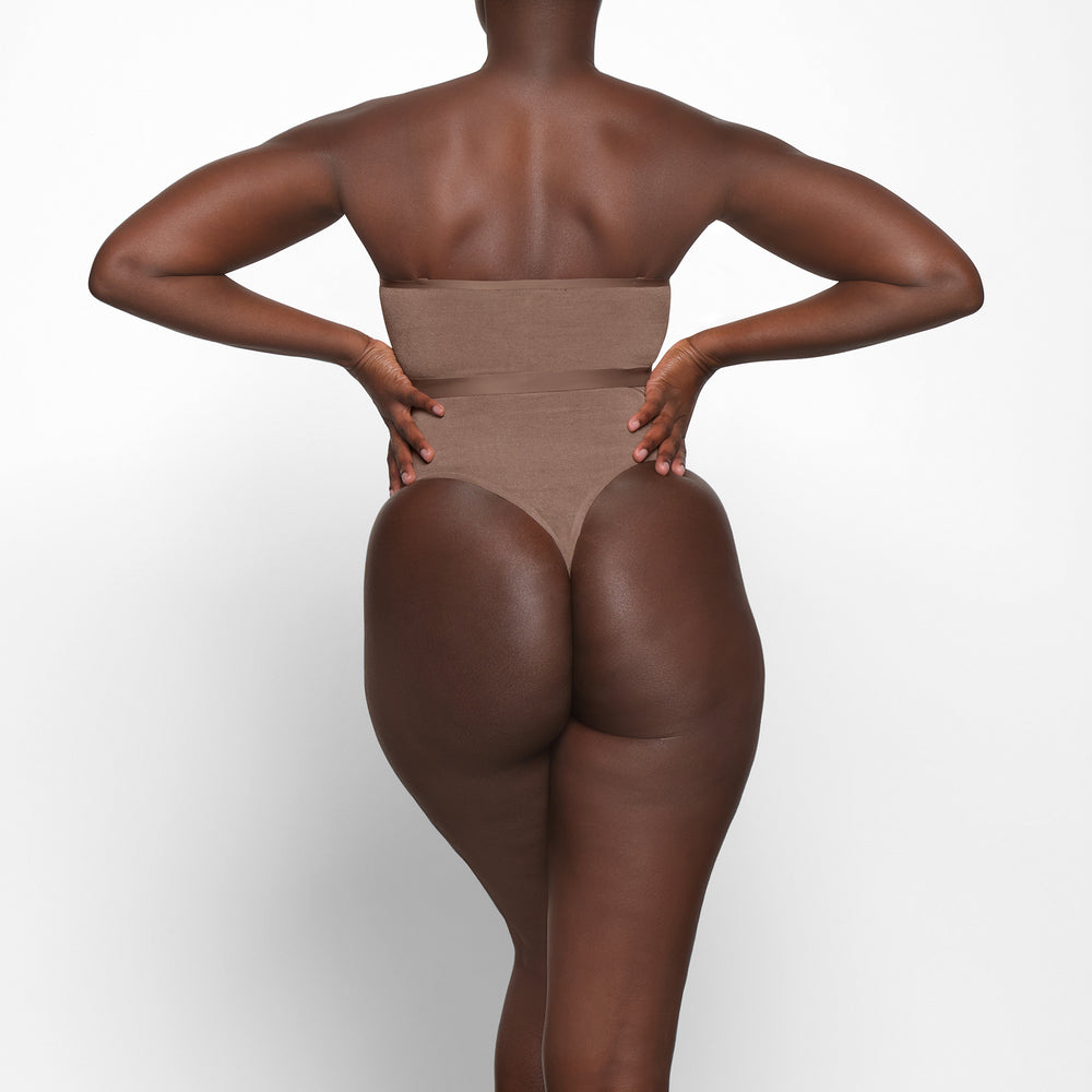 Lanières Skims SHEER SCULPT HIGH WAIST Marron | 907KPBZRN