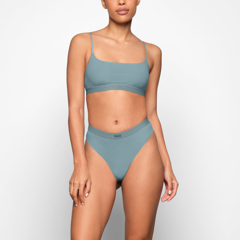Lanières Skims SMOOTH RIB Bleu | 098PQNMCI