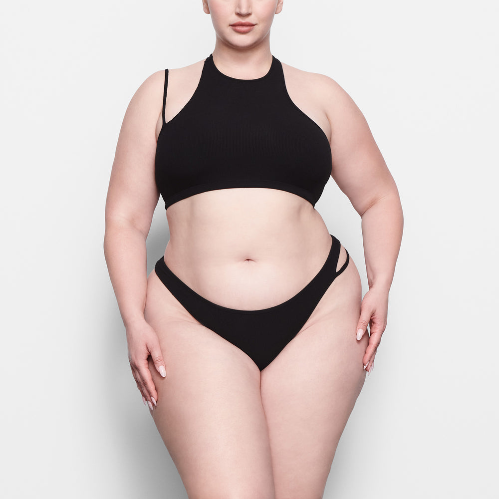 Lanières Skims SOFT LOUNGE CUT OUT Noir | 963YDRJKU