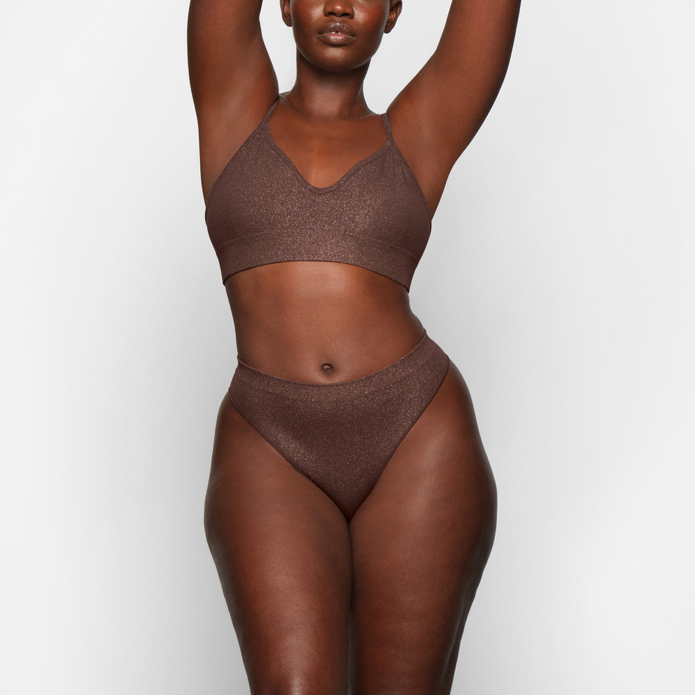 Lanières Skims SOFT SMOOTHING SHINE Chocolat | 826MUKHRZ