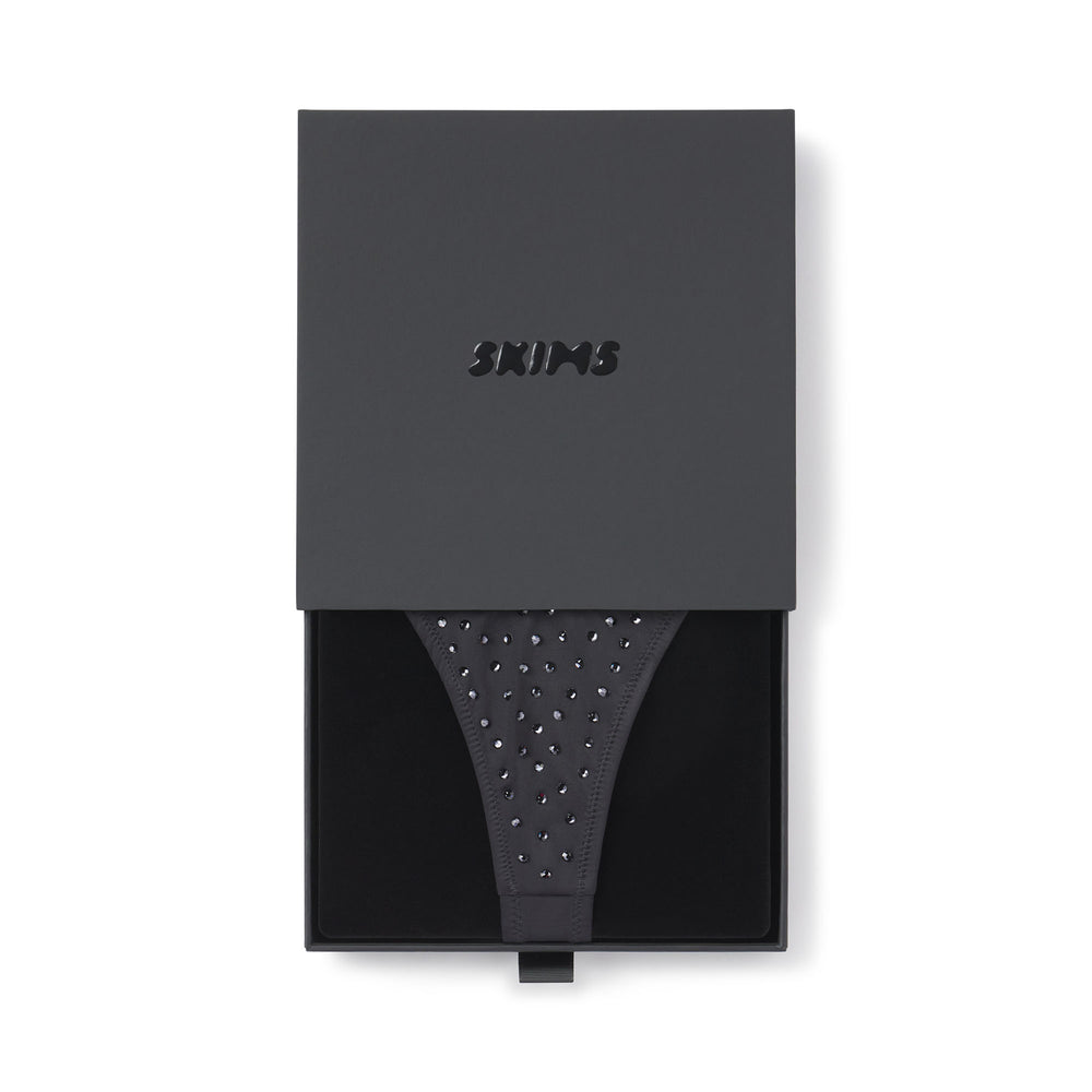 Lanières Skims SPARKLE JERSEY MINI Noir | 517UDNYMP