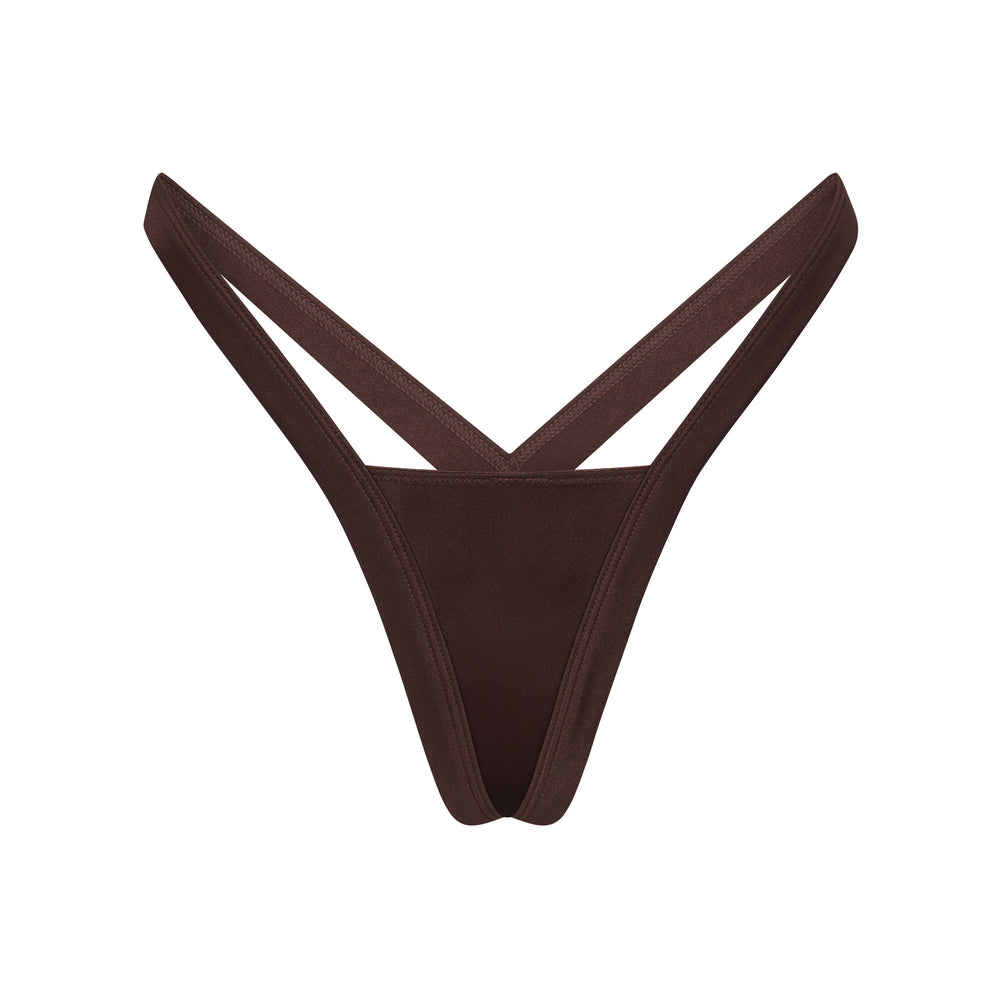 Lanières Skims STRETCH SATIN BUTTERFLY Chocolat | 348EMCDYI