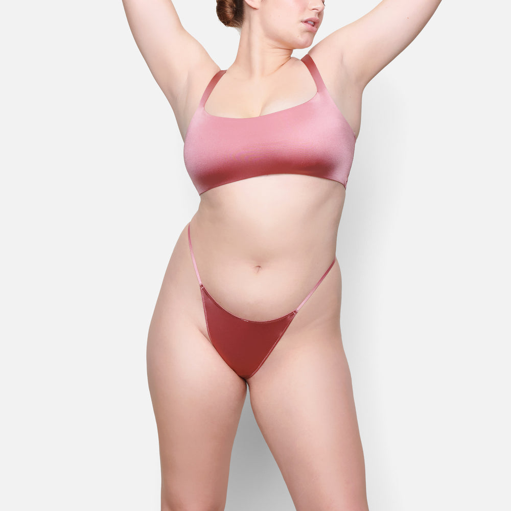 Lanières Skims STRETCH SATIN DIP Rose | 670FYBMDV