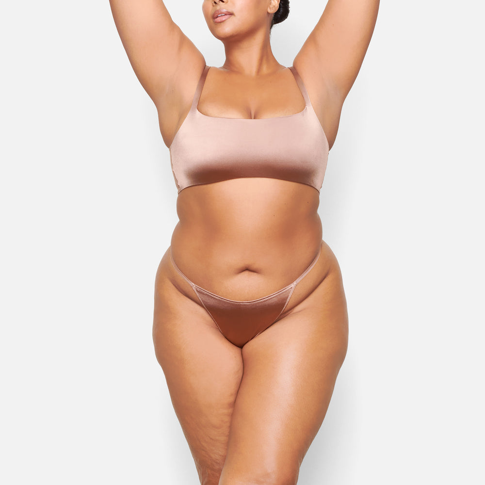 Lanières Skims STRETCH SATIN DIP Rose | 741HYGQNS