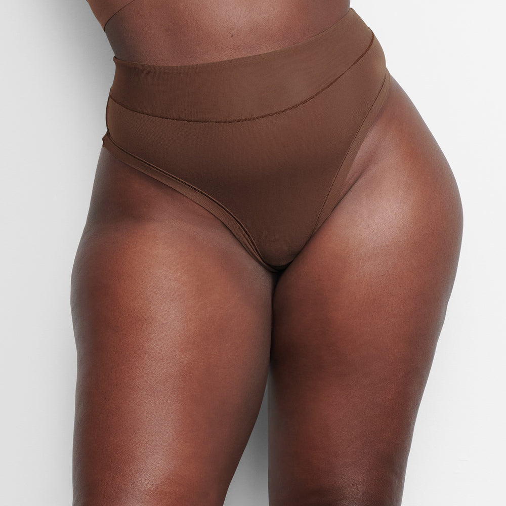 Lanières Skims SUMMER MESH MID WAIST Chocolat | 541KCYEGD