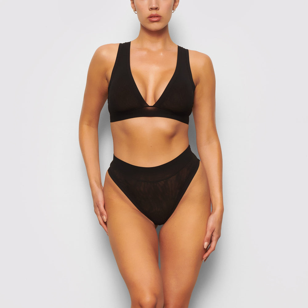 Lanières Skims SUMMER MESH Noir | 619IVHDJG