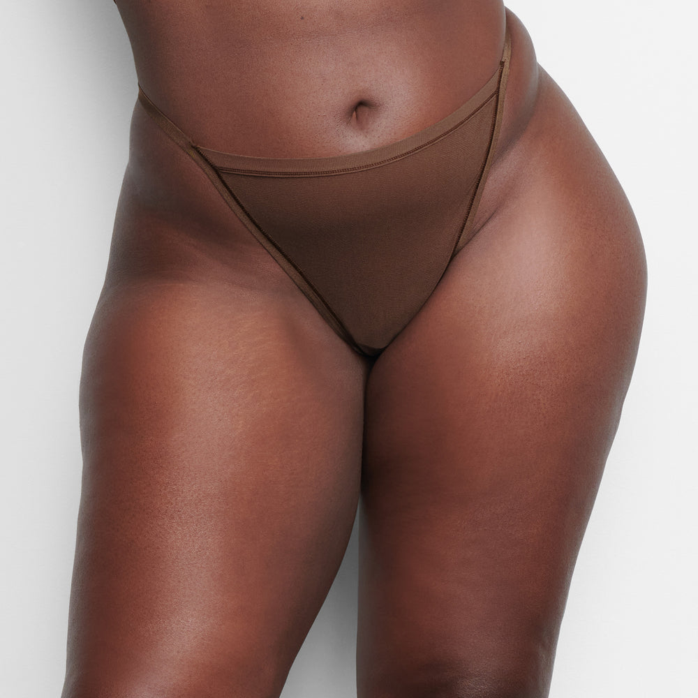 Lanières Skims SUMMER MESH STRING Chocolat | 254UHKCYI