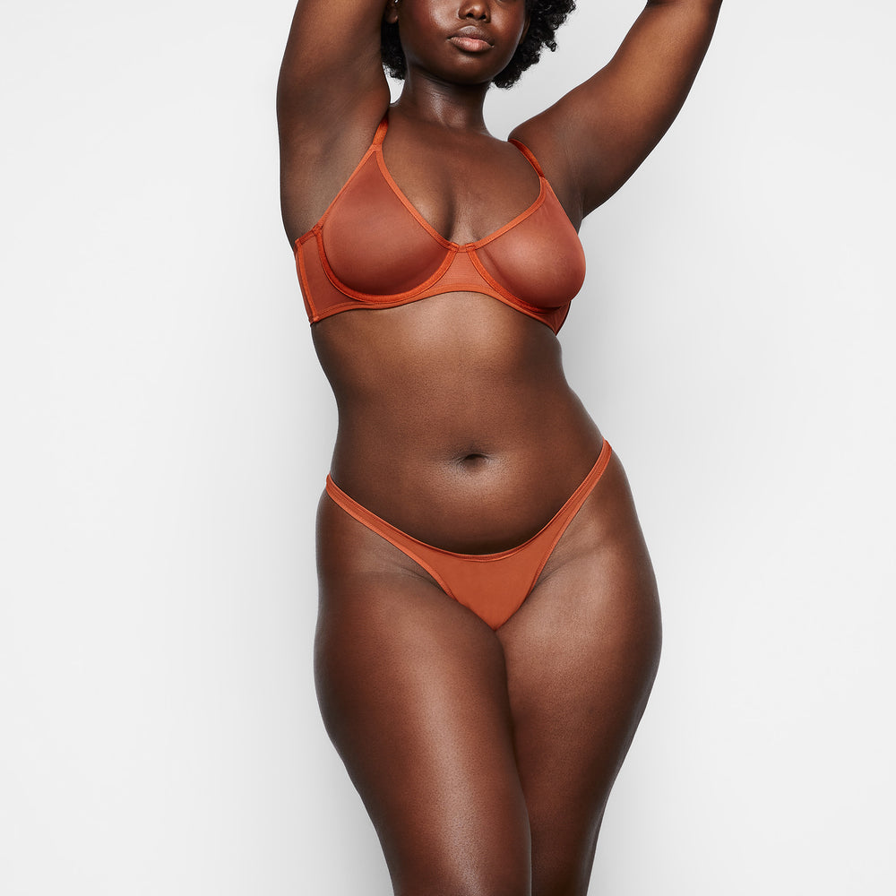 Lanières Skims ULTRA FINE MESH MICRO DIPPED Marron | 123TIDPKQ