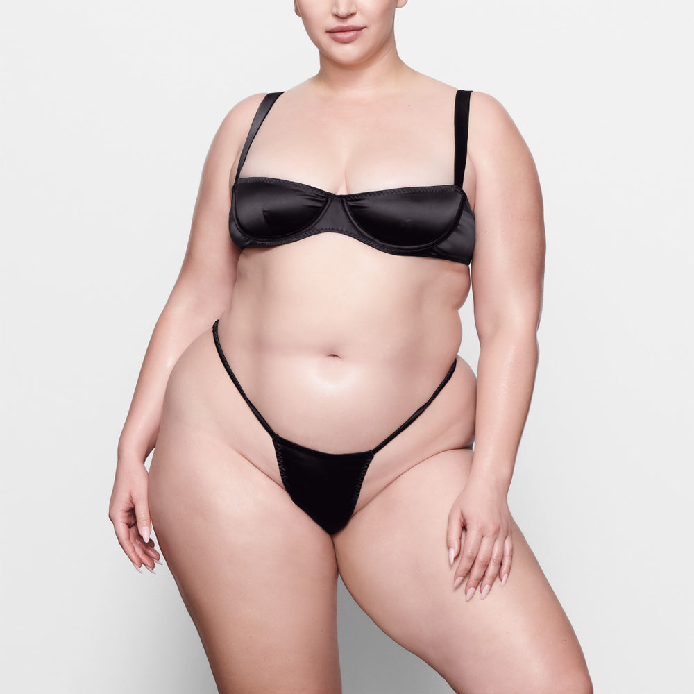 Lanières Skims WOVEN SHINE SCRUNCHIE STRING Noir | 130FVDNRE