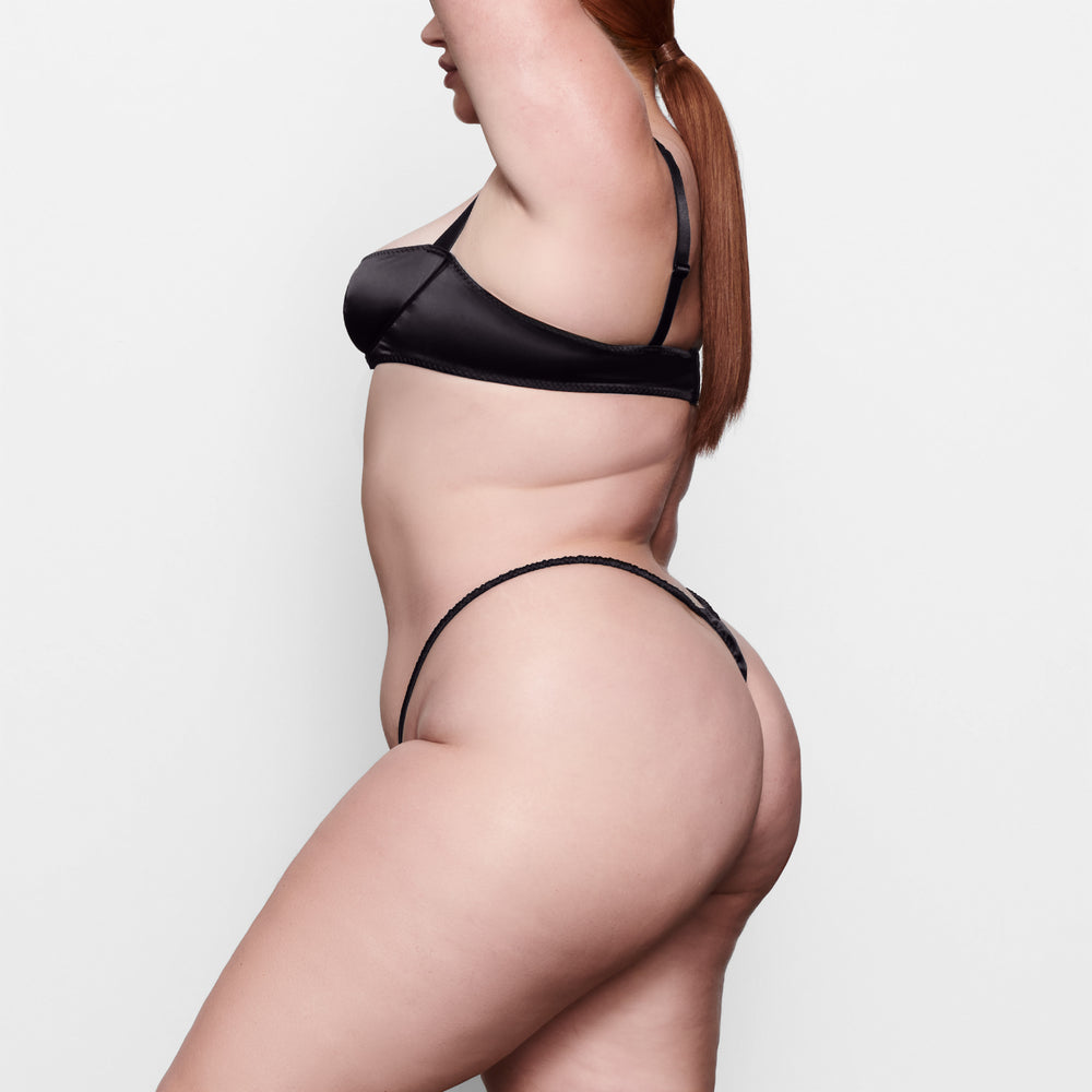 Lanières Skims WOVEN SHINE SCRUNCHIE STRING Noir | 130FVDNRE