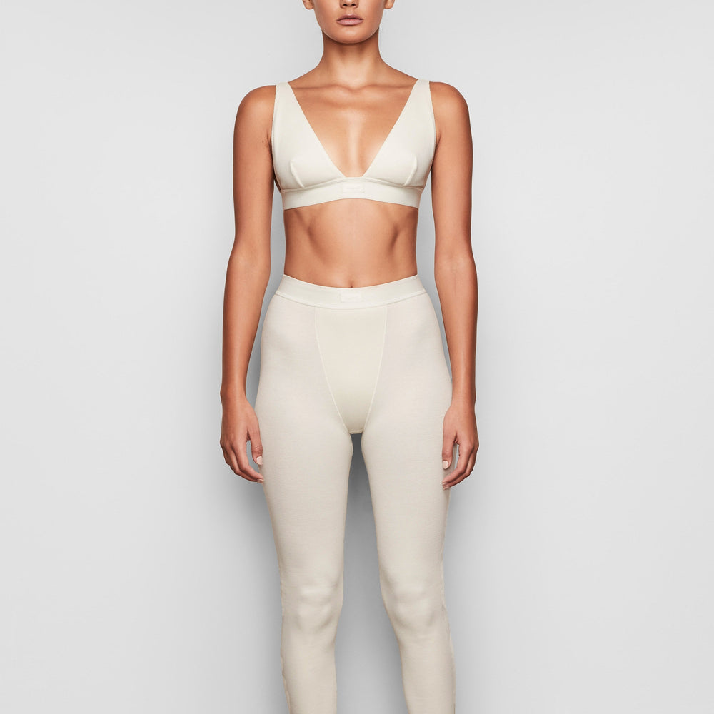 Leggings Skims COTTON RIB Blanche | 257KPDFJX