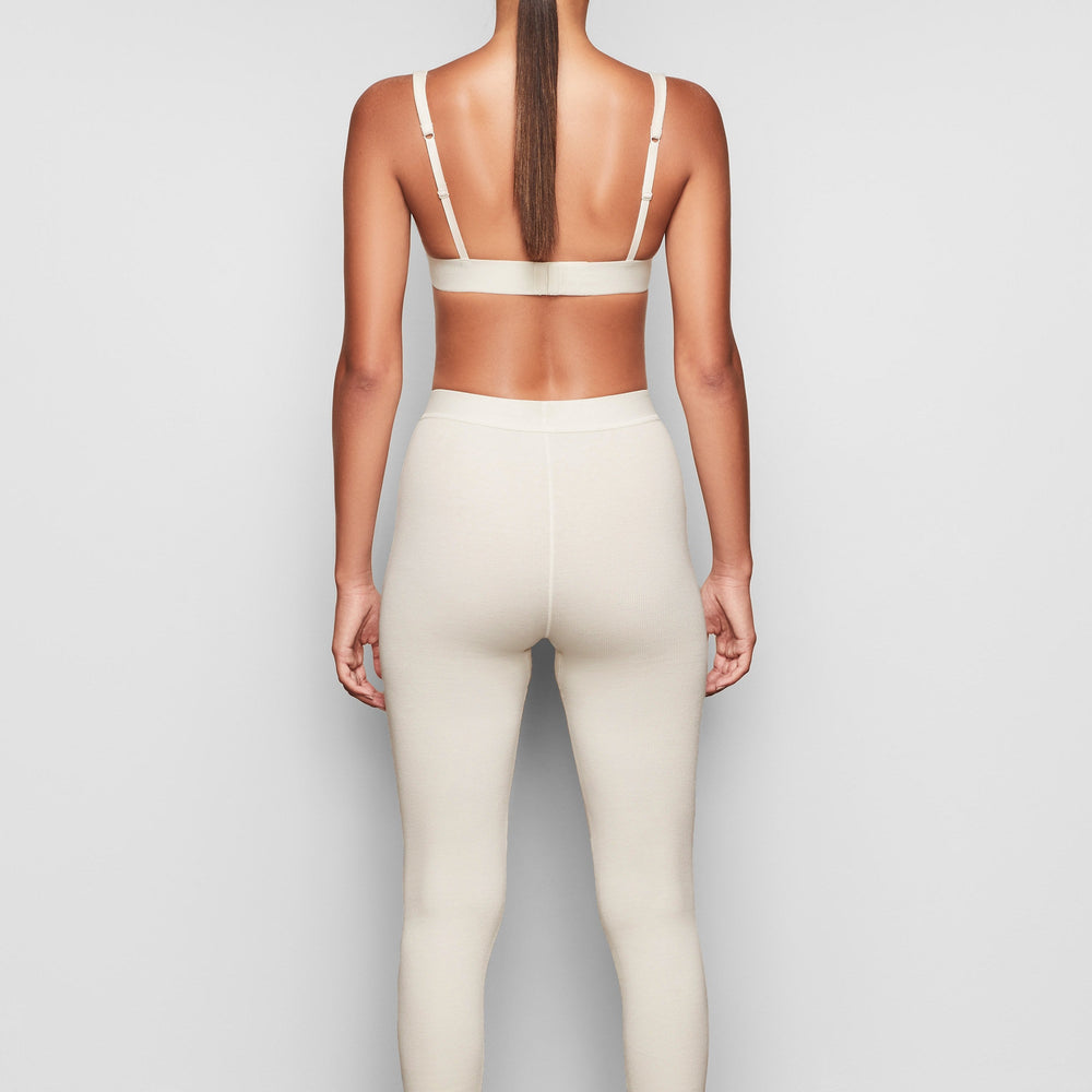 Leggings Skims COTTON RIB Blanche | 257KPDFJX