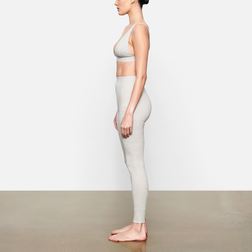 Leggings Skims COTTON RIB Grise Clair | 809ROHQZN